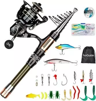 Рыбалка Рыбалка Углеродный Телескопический Метание Для Введения в Рыбную Ловля Углеродный Спиннинг 200м Рыбалка 24 Части Рыболовная Сумка Для Хранения Море Река Дыра чёрный