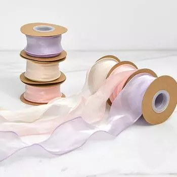 Рыбий хвост пряжа Бриз атласная блестящая лента Гибискус атласная вьющаяся лента Цветок Медуза Огни Торт Украшения Лента-бордюр Поделки Изготовление лент 4cm*9m