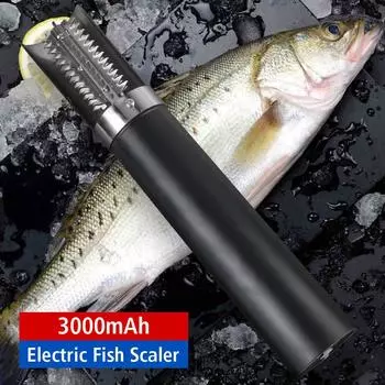 Рыбочистка Аккумуляторные инструменты для морепродуктов Рыбочистка Электрический очиститель для чистки рыбы Рыбочистка Беспроводной портативный очиститель для чистки рыбы чёрный
