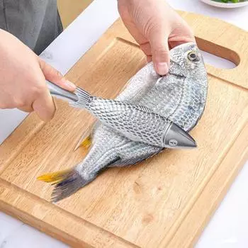 Рыбочистка из нержавеющей стали для удаления накипи, легкоочищаемый инструмент для чистки чешуи рыбы, скребок для чистки рыбы серебряный