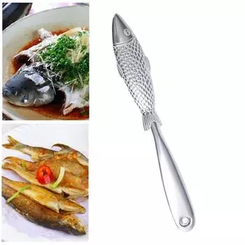 Рыбочистка из нержавеющей стали для удаления накипи, легкоочищаемый инструмент для чистки чешуи рыбы, скребок для чистки рыбы серебряный