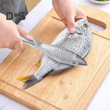 Рыбочистка из нержавеющей стали для удаления накипи, легкоочищаемый инструмент для чистки чешуи рыбы, скребок для чистки рыбы серебряный