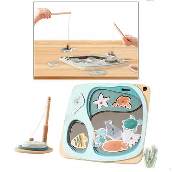 Рыболовная игра, обучающая подарочная игрушка с шестом, обучающая для детей, девочек и мальчиков, море Sea