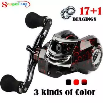 Рыболовная катушка 17 + 1BB, катушки для приманки, ручная передняя тормозная катушка, спиннинговая катушка, рыболовные катушки для литья Left Hand чёрный