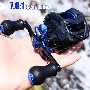 Рыболовная катушка для литья на приманку 11 + 1BB 7,0: 1, низкопрофильная рыболовная катушка из углеродного волокна Left Hand