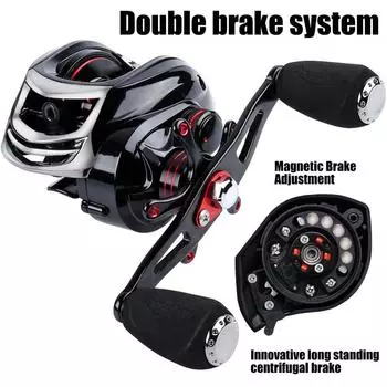 Рыболовная катушка для наживки 6,3: 1/18 + 1, катушка с магнитным переключателем, катушка, аксессуары для морской рыбалки right