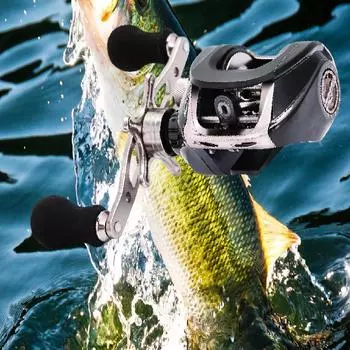 Рыболовная катушка для наживки, шарикоподшипники 17+1, передаточное число 6,3:1, магнитные тормоза, пресноводный окунь