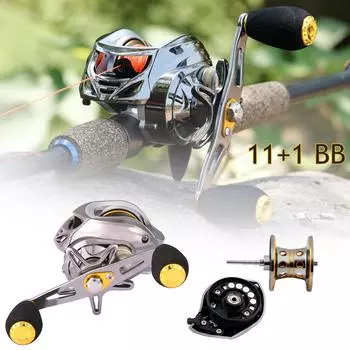 Рыболовная катушка для приманки 11 + 1BB, литейная катушка для ловли на приманку, соленая/пресноводная рыболовная дорожка LEFT