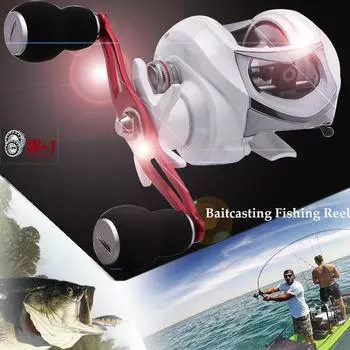 Рыболовная катушка для приманки 18 + 1BB, передаточное число 6,3:1, магнитные тормоза, высокая скорость, плавная работа для Se Water Bass Left hand