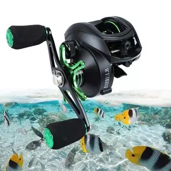 Рыболовная катушка для приманки, алюминиевая шпуля, ручка из ЭВА, 12 + 1 колокольный подшипник, инструменты для рыболовного колеса Baitcaster Left