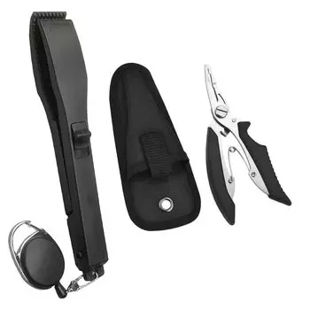 Рыболовная катушка из проволоки крокодил черный lifactlab. щипцы, захват, захват, в комплекте, плоскогубцы, кобура, набор из 4 предметов,