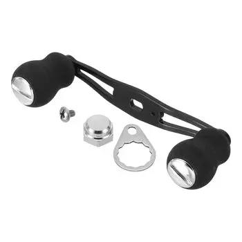 Рыболовная катушка PATIKIL с электроприводом, ручка из алюминиевого сплава для заброса приманки, рокер с двойной ручкой EVA, сменная ручка для аксессуаров коромысла чёрный