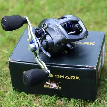 Рыболовная катушка с магнитной настройкой и двойными тормозами, подшипник из нержавеющей стали, передаточное число 6,3:1 Right hand чёрный