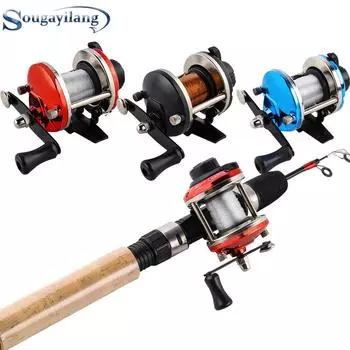 Рыболовная катушка с металлической приманкой, спиннинговая рыболовная катушка, пластинчатая катушка, роликовая нейлоновая леска 50 м красный