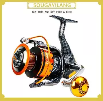 Рыболовная катушка SOUGAYILANG 12 + 1 BB, легкая и гладкая, левая/правая, сменные спиннинговые катушки, мощный карбон 1000Series