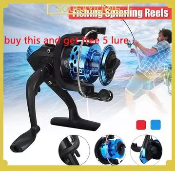 Рыболовная катушка Спиннинговые рыболовные катушки 5,2:1, левая/правая ручка, складная пресноводная морская удочка, маховик синий