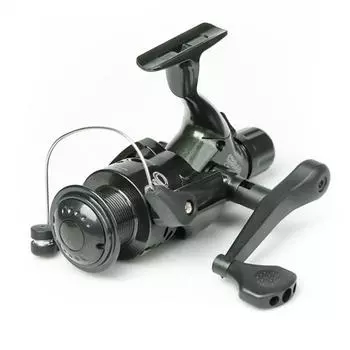 Рыболовная катушка типа 4000, большая емкость для лески, портативная прялка, металлическое литейное кольцо, складной коромысло, рыболовные снасти для любителей рыбалки чёрный