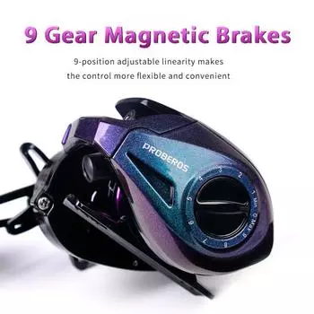 Рыболовная катушка Яркий цвет без зазоров с ЧПУ с обработкой поверхности Большая мелкая катушка Рыболовные принадлежности Left Hand