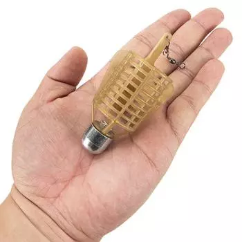 Рыболовная кормушка, клетка для наживки, железная головка, держатель корзины для ловушки (40г)