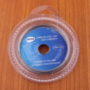 Рыболовная леска из стальной проволоки, плетеный поводок длиной 10 м