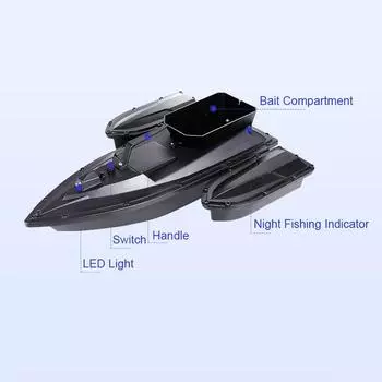 Рыболовная лодка с приманкой, 500 м, лодка с дистанционным управлением, двойной мотор, рыболокатор, поддержка загрузки 1,5 кг US Plug оранжевый