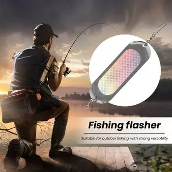 Рыболовная мигалка, нержавеющая, многоразовая, компактного размера, портативная, светоотражающая, для пресной воды, морской воды, металлическая доска для вспышки, аксессуары для рыбалки A