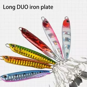 Рыболовная наживка 30 г/7,5 см, тройной крючок, дизайн с блестками, для рыбалки розовый/синий