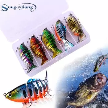 Рыболовная наживка 5 шт. 3D высокая имитация рыбьего глаза 7 сегментов приманка для морской рыбалки рыболовные снасти 5PCS