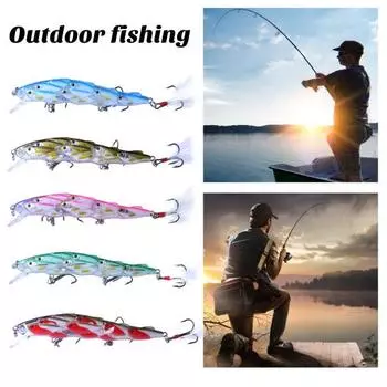 Рыболовная приманка 11,5 см/15,7 г с острым крючком, реалистичные 3D глаза, искусственная жесткая приманка из нескольких рыб, аксессуары для рыбалки на открытом воздухе D