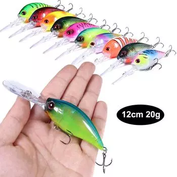 Рыболовная приманка 1 шт. 12 см 20 г Искусственный воблер Deep Diver Crankbait с крючком