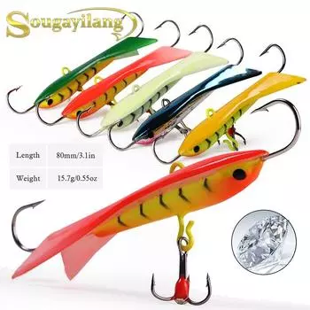 Рыболовная приманка, 5 шт., балансир, зимняя приманка для подледной рыбалки, рыболовные крючки, свинцовая жесткая приманка, отсадочные приманки 5 Pcs