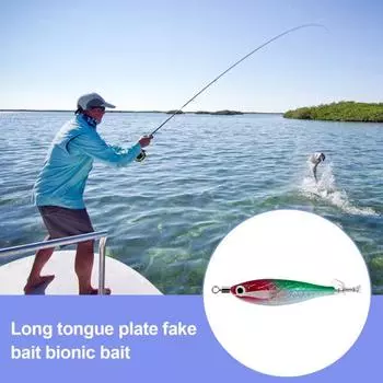 Рыболовная приманка 8 см/5,6 г с вертлюжком для ловли кальмаров, реалистичными 3D-глазами, светящейся бионической искусственной приманкой для ловли пресноводной соленой форели, окуня, судака B