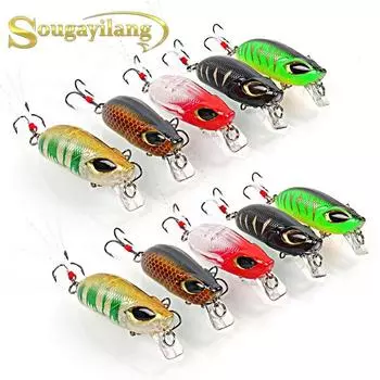 Рыболовная приманка ABS 5 шт. 6 см Рыболовная приманка Металлический тройной крючок Приманка Рыбалка Жесткие приманки для рыболовных снастей 5Pcs Lure&Box