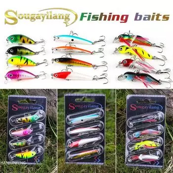 Рыболовная приманка для гольяна, 4 шт./компл., воблёр, искусственная жесткая приманка, рыболовные снасти нахлыстом, пластиковый воблер для рыбы