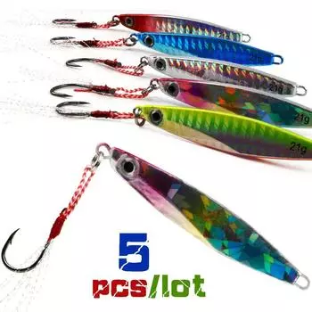 Рыболовная приманка, металлическая приманка для отсадки, искусственная лазерная приманка, тонущие приманки с круглыми крючками