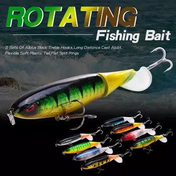 Рыболовная приманка с 2 секциями, твердая наживка, воблер, наживка на гольяна, рукоятка-поппер, приманка для плавания, рыболовные снасти