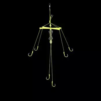 Рыболовная приманка Взрыв 5 крючков Приманка для толстолобика Ловушка Кормушка Клетка Острый рыболовный крючок с леской Прессовочная доска Рыболовные принадлежности 9#