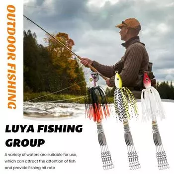 Рыболовная приманка Яркий цвет Многоразовая блесна Легкая портативная приманка для окуня Рыбалка G