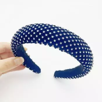 Рыболовная сеть Алмазная повязка на голову Высокий черепной верх Высокая губка Широкая версия Великолепный суд Фен-шуй Алмазная повязка на голову Магазин