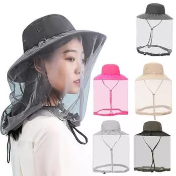 Рыболовная сетка на голову, дышащая сетка для защиты летающих животных, мужчины, женщины, походы, кемпинг, скалолазание, сетка для лица, крышка, шляпа армия зеленый