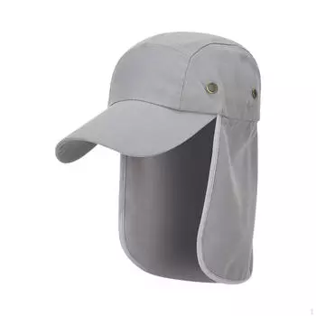 Рыболовная шляпа, летняя легкая легкая повседневная регулируемая рыбацкая кепка от солнца для скалолазания светло-серый