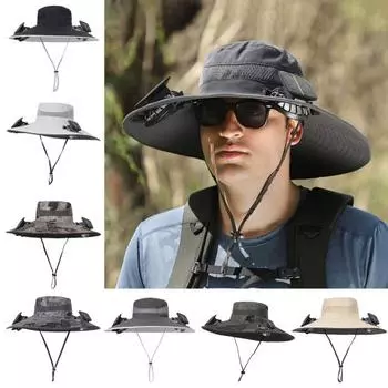 Рыболовная шляпа, рыболовная шляпа с влагоотводящей сеткой, водонепроницаемое покрытие, широкие поля серый