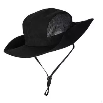 Рыболовная шляпа Удобная Солнцезащитная для Летнего Скалолазания Кемпинга Пешего Туризма чёрный