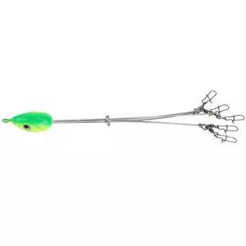 Рыболовная снасть с джиг-головкой Alabama Umbrella с 5 руками, наживка, рыболовные приманки с вертлюжками(2 #) зелёный