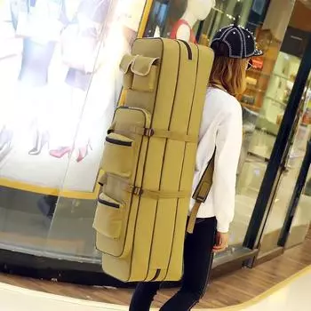 Рыболовная сумка, 2/3-слойная ткань Оксфорд, складной чехол для удочки, сумки на одно плечо, рыболовный рюкзак 80/120 см, уличный рюкзак для рыбы XA94G 3 Layer 80 cm Khaki