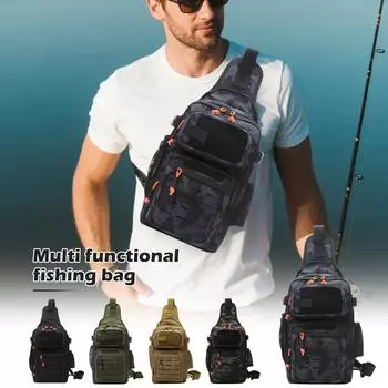 Рыболовная сумка через плечо - Легкий рыболовный рюкзак - Магазин снастей и оборудования - Подарки для мужчин One Size армия зеленый