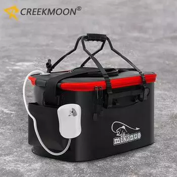Рыболовная сумка EVA объемом 11/19/23/28/35 л, складное рыболовное ведро, ящик для живой рыбы, контейнер для воды для кемпинга, поддон, сумка для хранения снастей 30CM