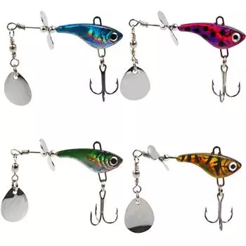 Рыболовная жесткая приманка Vib Bait Светоотражающая ложная рыболовная металлическая 3D бионическая приманка 8,5 см с блестками Жесткие приманки