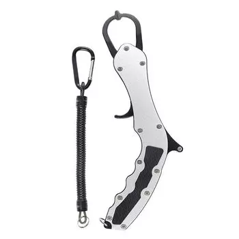 Рыболовное ружье Длинное рыболовное ружье Изготовлено из алюминия Соленая вода Ржавчина Максимальная защита от потери нагрузки Шнур в комплекте Рукоятка, Тип, Досягаемость, Улавливатель, Рукоятка, Сплав, серебряный