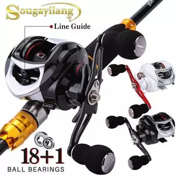 Рыболовные катушки для приманки 17 + 1BB, левая/правая передняя тормозная спиннинговая катушка, рыболовная катушка для литья на приманку Left Hand белый